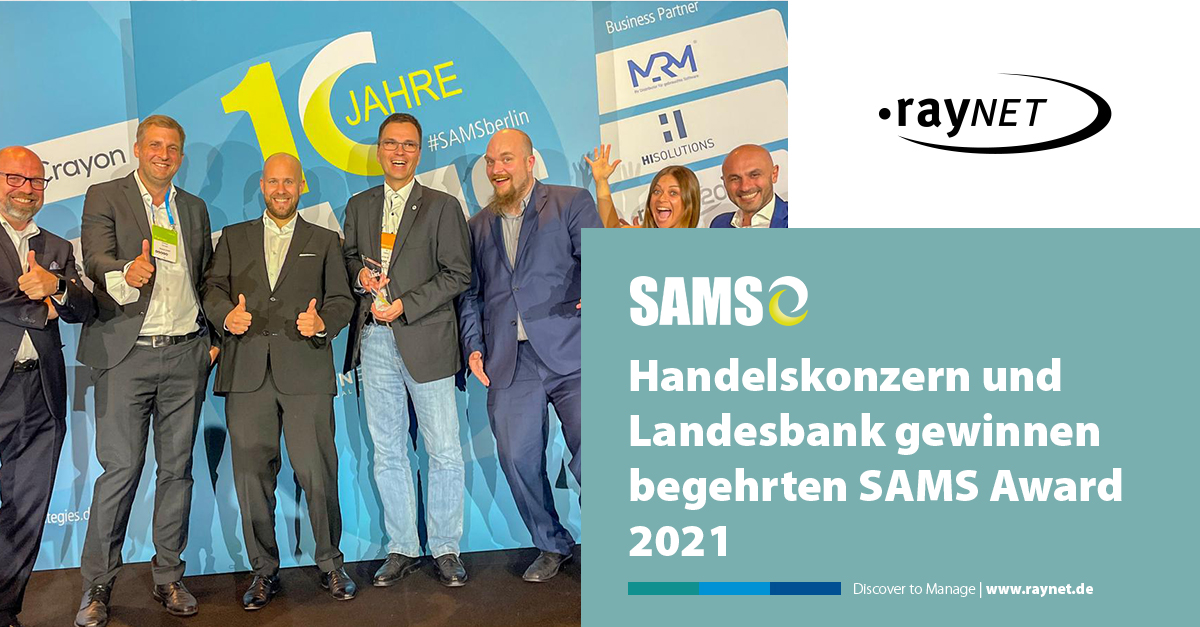 Handelskonzern und Landesbank gewinnen begehrten SAMS Award 2021
