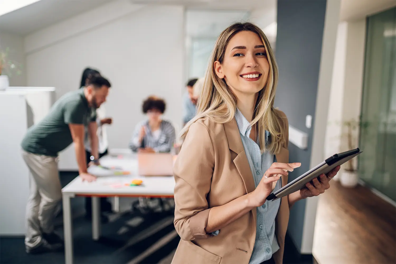 happy employee working