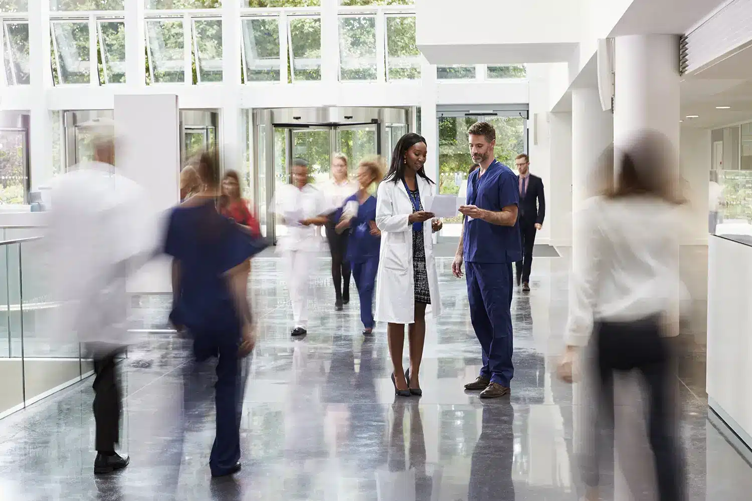 doctors are talking in hospital
